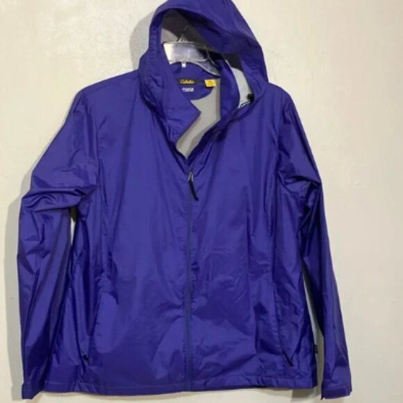 Cabela's women’s purple rain coat with storable hood 2XL - Picture 1 of 11